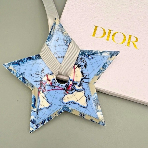 Dior All Around The World Star Christmas Ornament Blue Authentic New - Picture 1 of 12